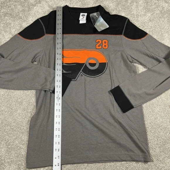 Philadelphia Flyers NHL #28 Long Sleeve Shirt Small Gray Black NHLPA Licensed - Picture 3 of 6